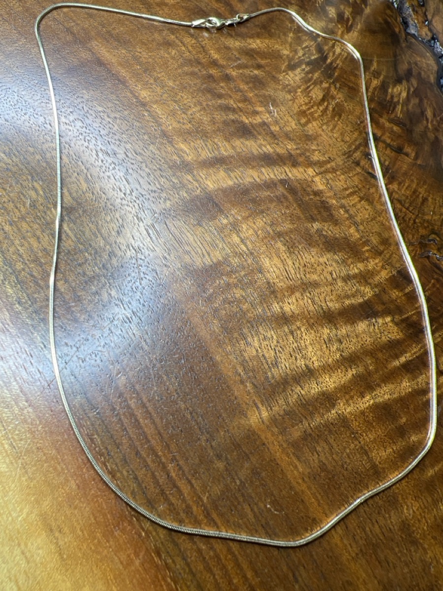 19" Gold Cable Chain 14K Yellow Gold 2.6dwt
