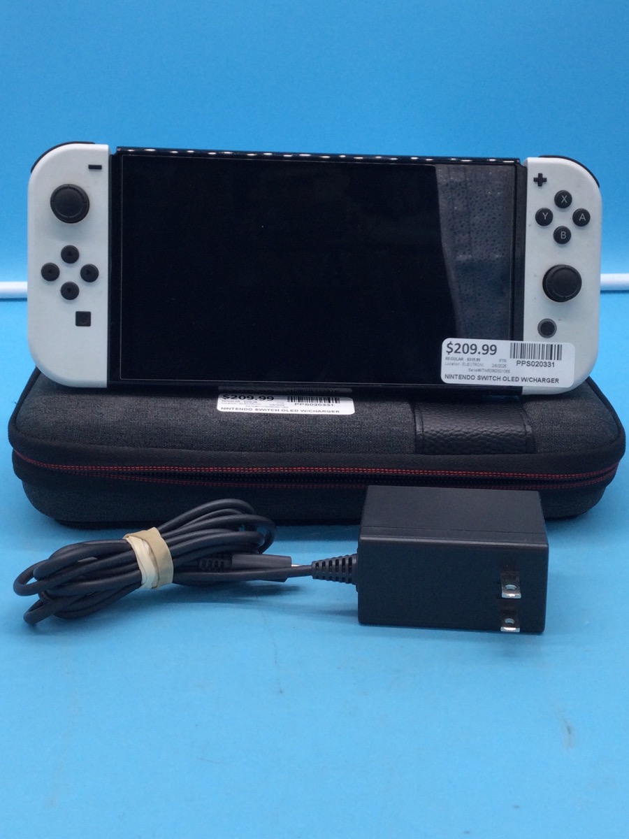 Nintendo Switch Handheld Oled with Charger & Case Used