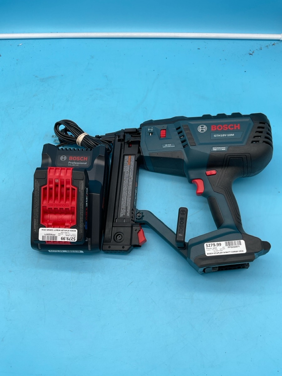 Bosch Stapler Model GTH18V-18M with Battery Charger