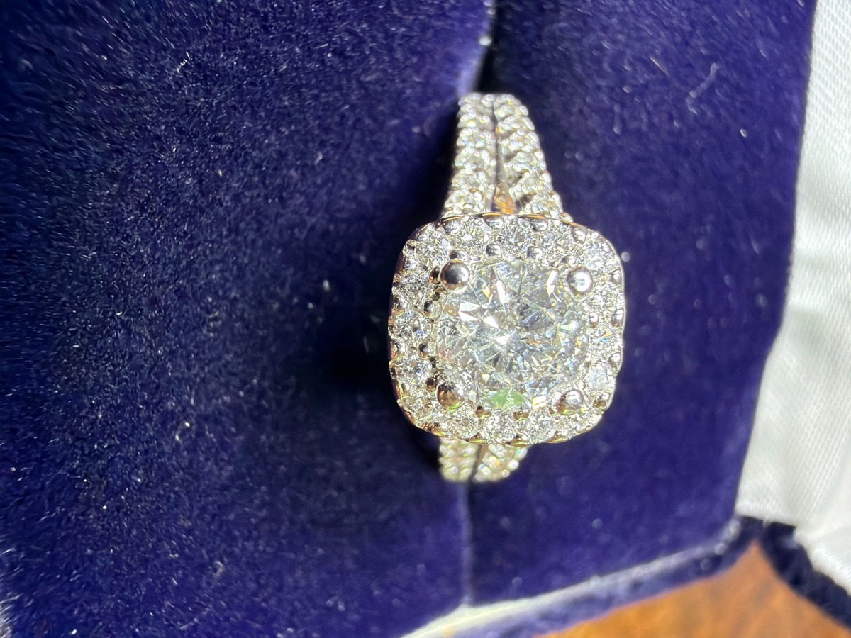 Lady's Diamond Engagement Ring .99CT TW 14K White Gold Size 6