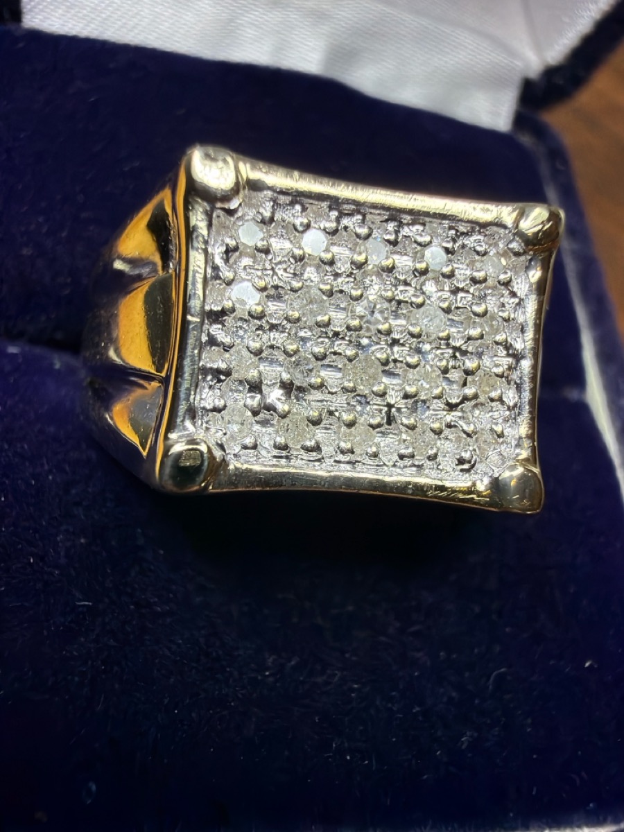 Gent's Diamond Fashion Ring 20 Diamonds .20 Carat T.W. 10K Yellow