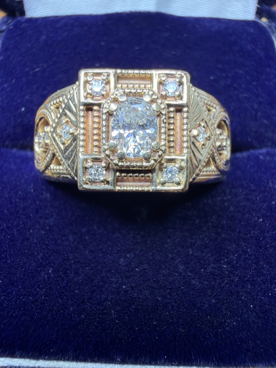Gent's Diamond Fashion Ring 11 Diamonds .50 Carat T.W. 10K Yellow
