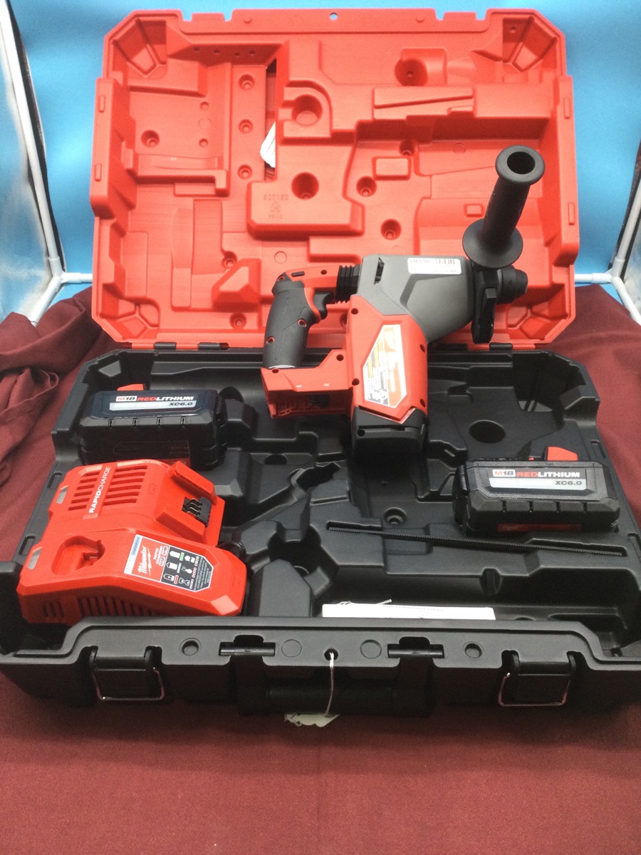 Milwaukee Rotary Hammer Sds Plus with 2 Batteries Charger Case Us photo 2