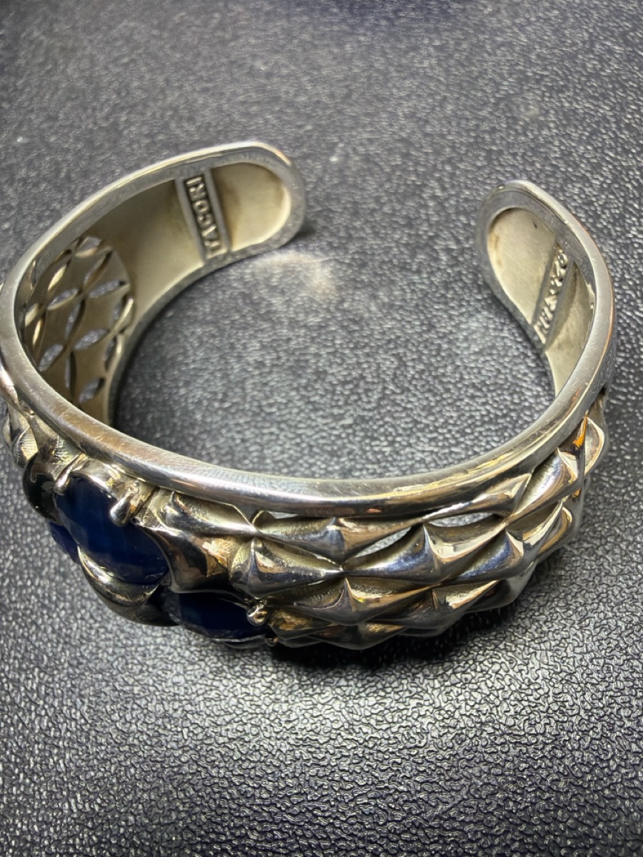 Tacori Blue Stone Silver-Stone Bracelet 925 Silver 37.2dwt photo 4