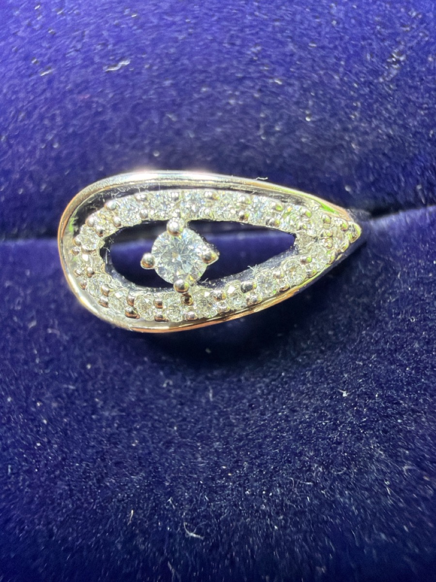 Lady's Diamond Fashion Ring 21 Diamonds .26 Carat T.W. 18K White