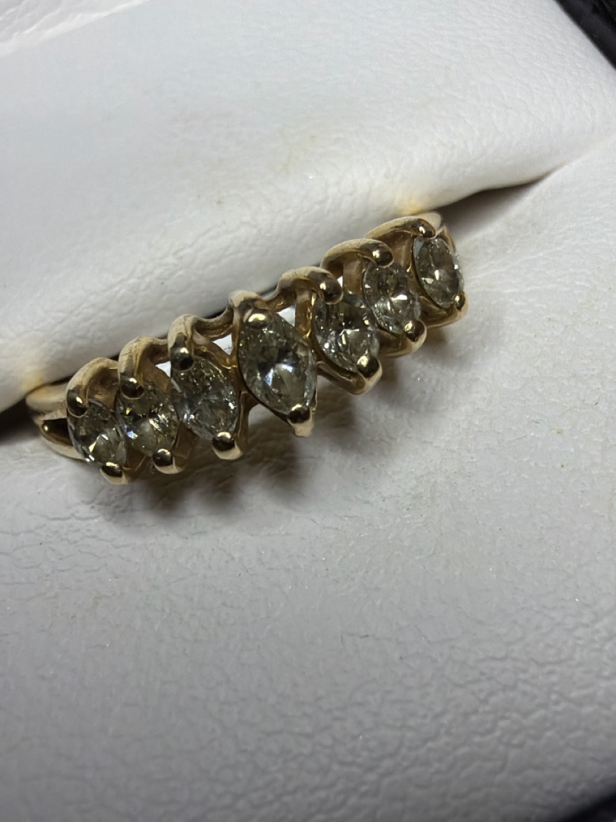 Lady's Diamond Fashion Ring 7 Diamonds .52 Carat T.W. 14K Yellow