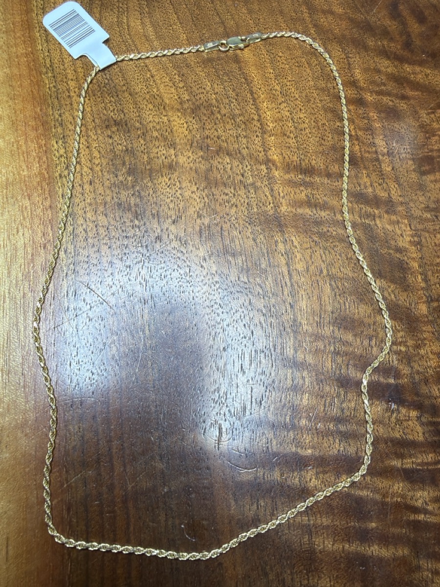 16" Gold Necklace 14K Yellow Gold 2.2dwt
