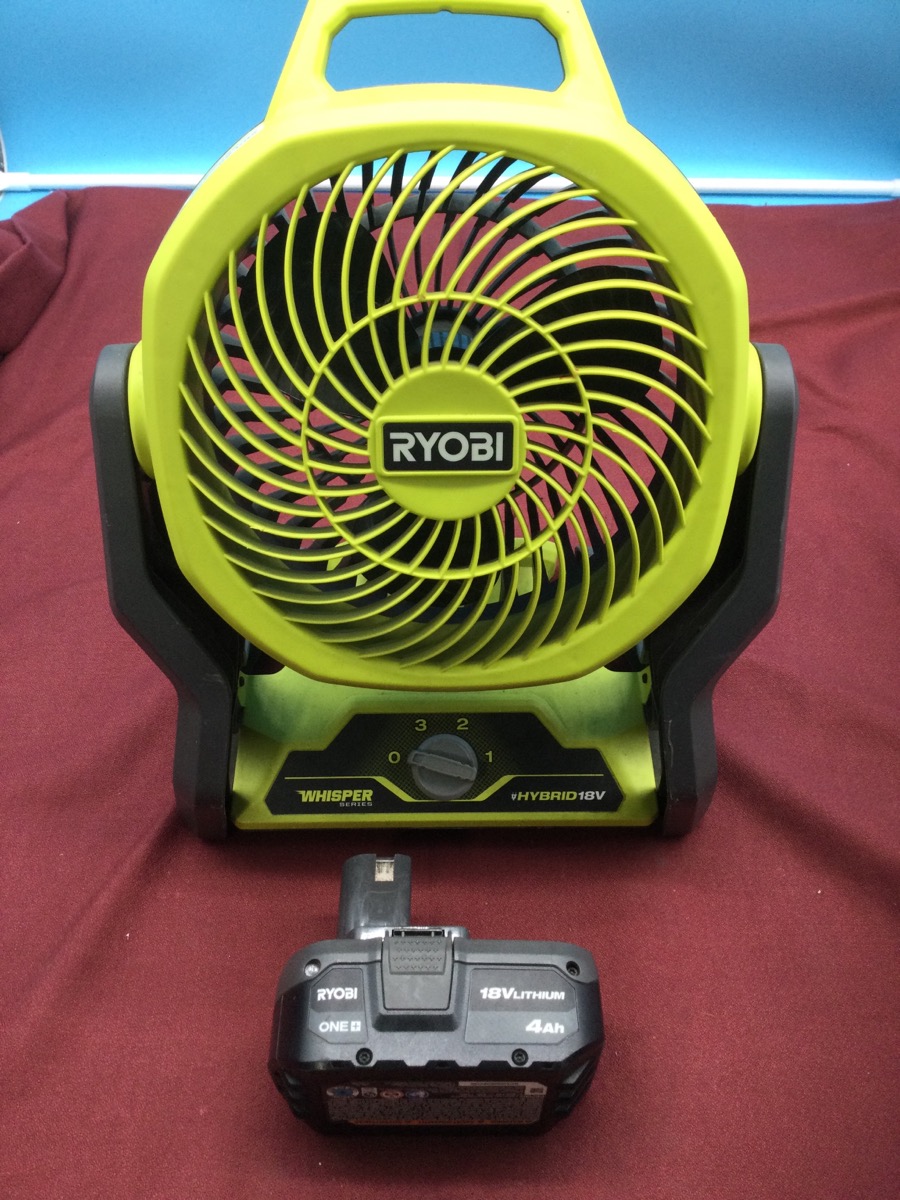 Ryobi Fan PCL811 and Battery