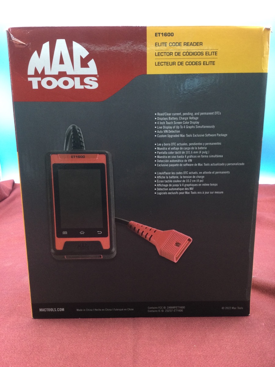 Code Reader Mac Tools ET1600 photo 2