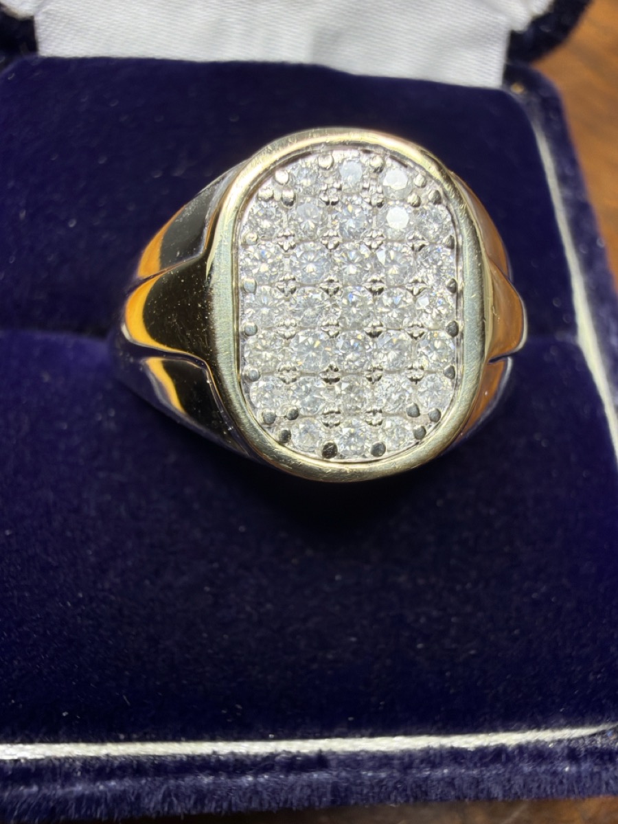 Gent's Diamond Fashion Ring 31 Diamonds .31 Carat T.W. 10K Yellow
