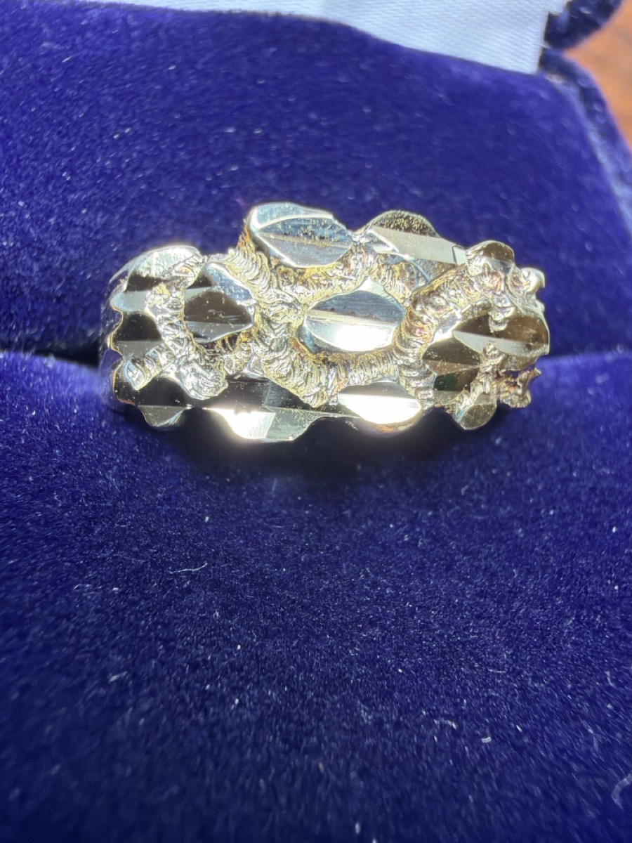 Unisex Gold Ring 10K Yellow Gold 1.3dwt Size 8.5