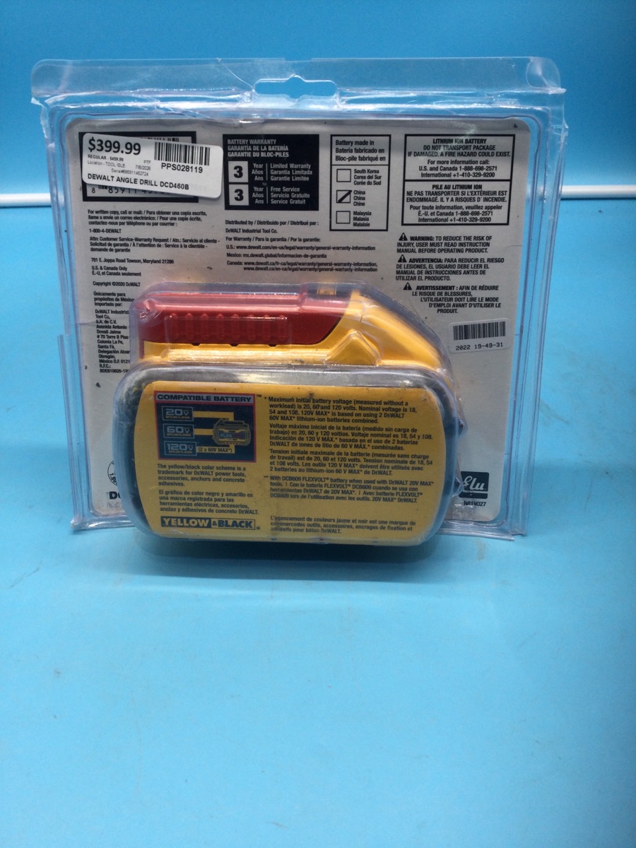 Stud and Joist Drill DeWalt Model DCD460B with Battery photo 3